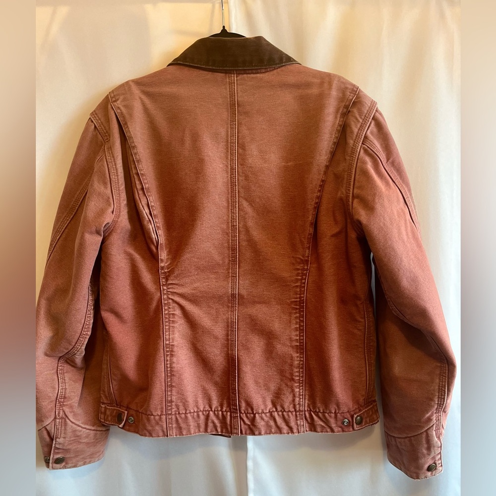 Vintage Carhartt Detroit Jacket Women’s Large/Reg Rose Rare Color WJ097 VRS - Picture 13 of 16